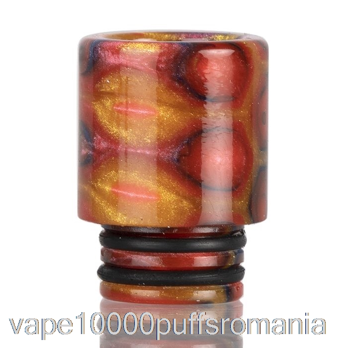 Vape Romania 510 Tall Snakeskin Resin Drip Tip Roșu